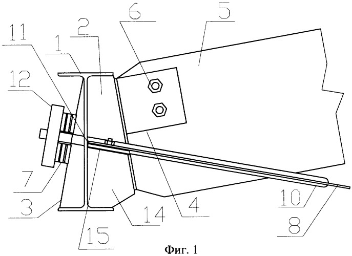 Узловое сопряжение верхнего и нижнего поясов в пространственной предварительно напряженной блок-ферме (патент 2247813)