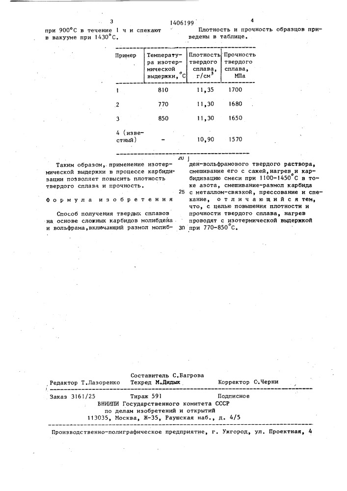 Способ получения твердых сплавов на основе сложных карбидов (патент 1406199)