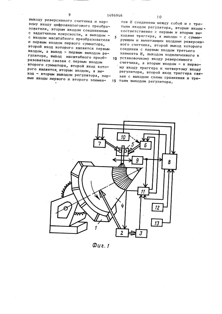 Установка для широкослойной наплавки конических поверхностей (патент 1496946)