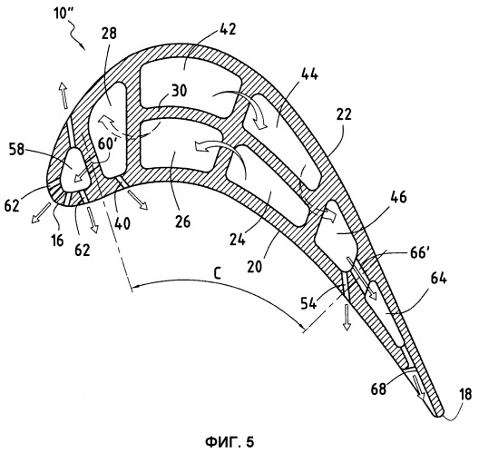 Контуры охлаждения для рабочих лопаток газотурбинных двигателей (патент 2403402)
