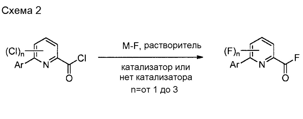 Фторпиколиноилфториды и способы их получения (патент 2627659)