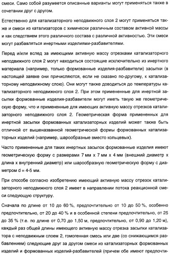 Способ длительного проведения гетерогенно катализированного частичного окисления в газовой фазе пропена в акриловую кислоту (патент 2374218)