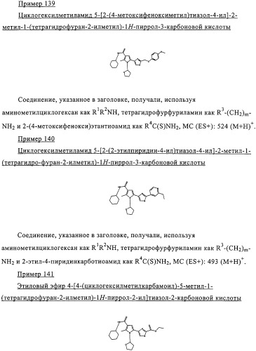 Пирролилтиазолы и фармацевтическая композиция, обладающая свойством модулятора рецептора св1 (патент 2330035)