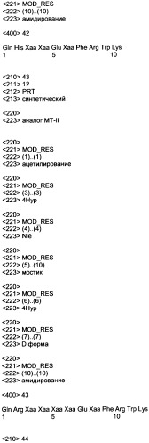 Агонисты рецептора меланокортина (патент 2381233)