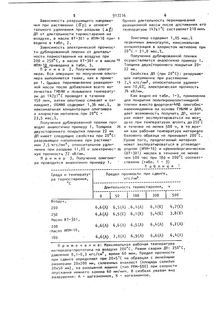 Электроизоляционный материал (патент 917216)