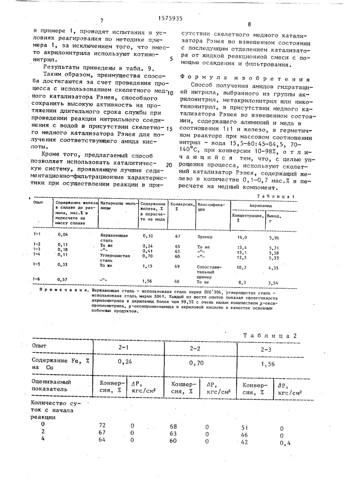 Способ получения амидов (патент 1575935)