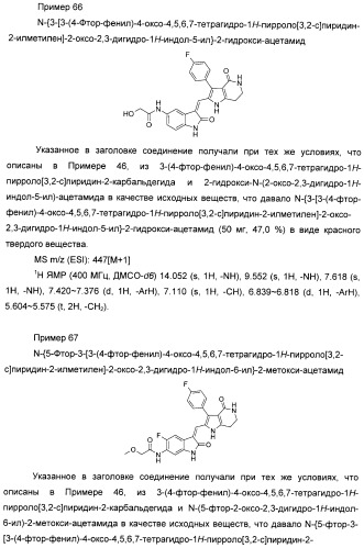 Производные пирроло[3,2-c]пиридин-4-он 2-индолинона в качестве ингибиторов протеинкиназы (патент 2410387)