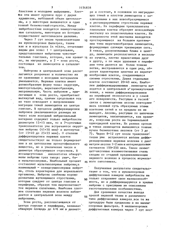 Способ культивирования нервной ткани (патент 1454838)