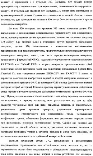 Пузырек в сборе для хранения вещества (варианты), устройство в сборе, содержащее пузырек, и способ заполнения пузырька (патент 2379217)