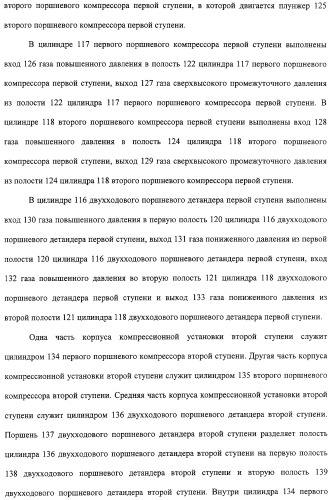 Компрессионная установка и устройство для сжатия, охлаждения и сжижения газа с использованием этой компрессионной установки (патент 2315922)