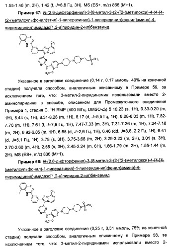 Имидазопиридиновые ингибиторы киназ (патент 2469036)