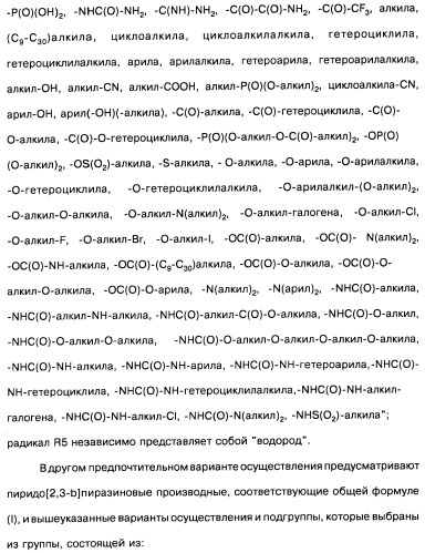 Пиридопиразиновые производные, фармацевтическая композиция и набор на их основе, вышеназванные производные и фармацевтическая композиция в качестве лекарственного средства и средства способа лечения заболеваний и их профилактики (патент 2495038)