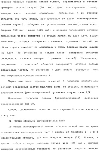 Устройство и способ для фракционирования гипсовой суспензии и способ производства гипсокартонных плит (патент 2313451)