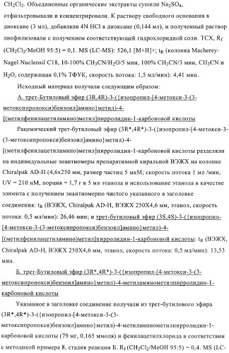 3,4-замещенные производные пирролидина для лечения гипертензии (патент 2419606)