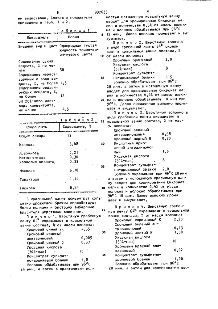 Способ крашения шерстяного волокна (патент 992633)