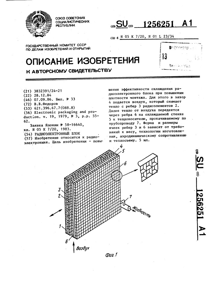 Радиоэлектронный блок (патент 1256251)