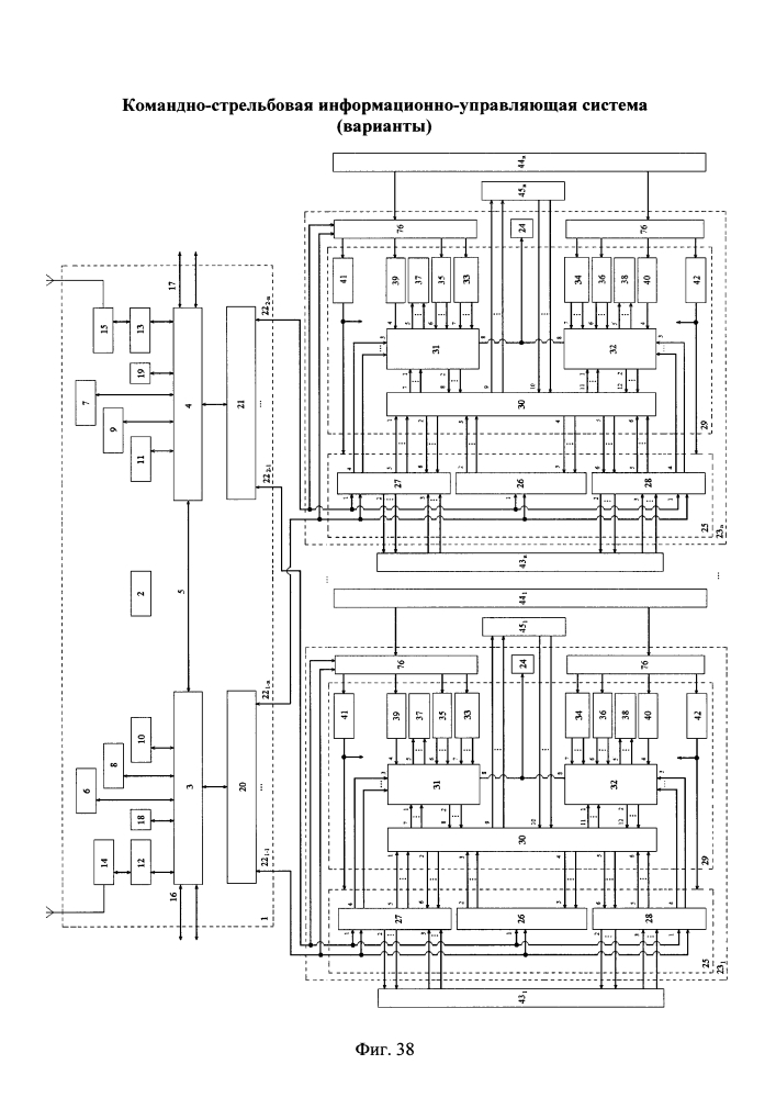 Командно-стрельбовая информационно-управляющая система (варианты) (патент 2622848)