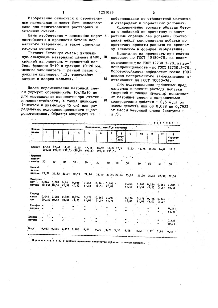 Вяжущее для бетонной и растворной смесей (патент 1231029)