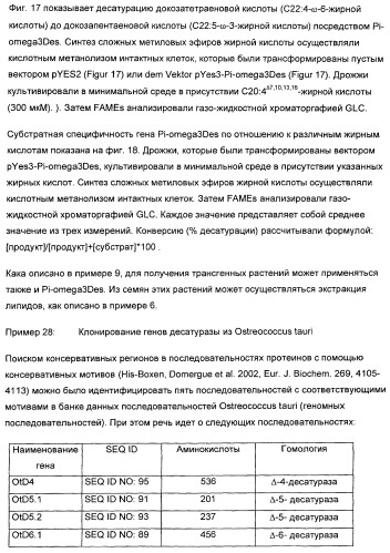 Способ получения полиненасыщенных жирных кислот в трансгенных растениях (патент 2449007)