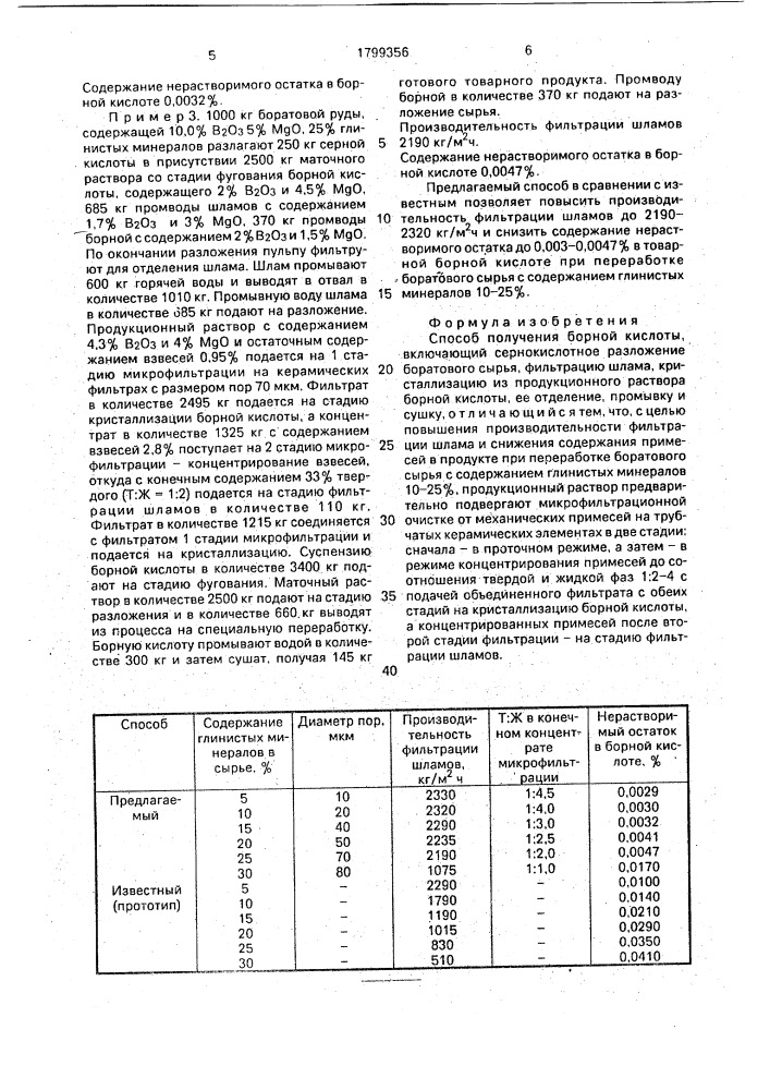 Способ получения борной кислоты (патент 1799356)