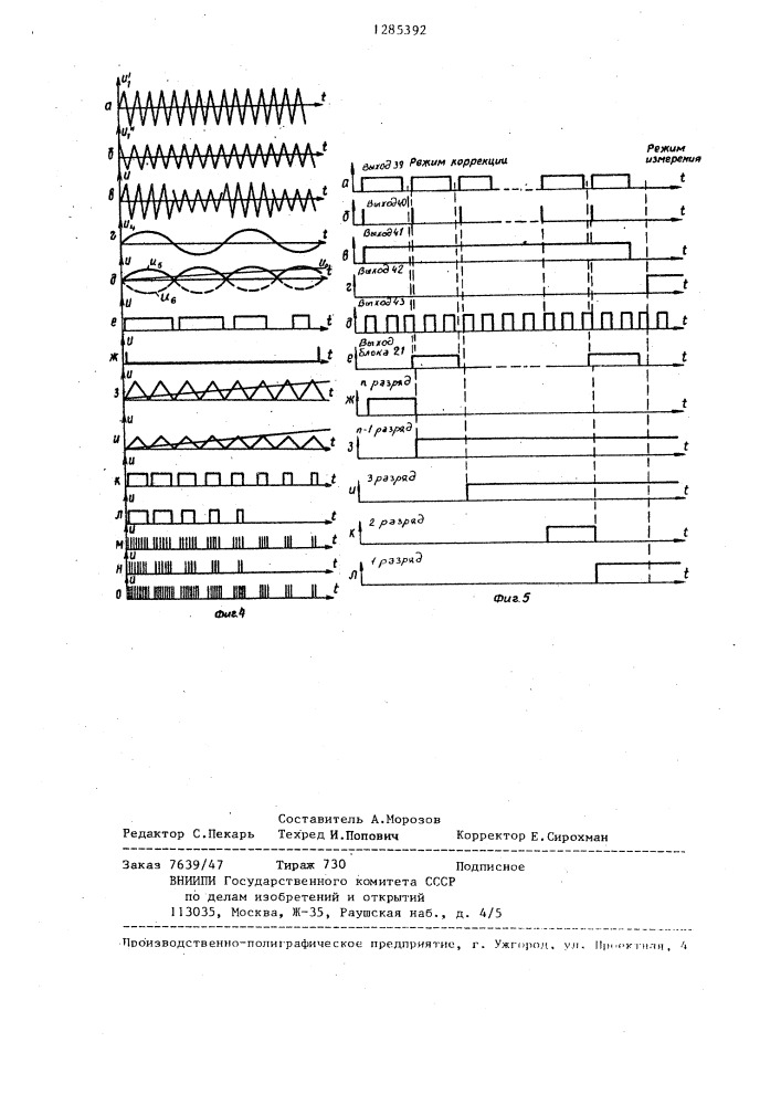 Цифровой интегрирующий вольтметр (патент 1285392)