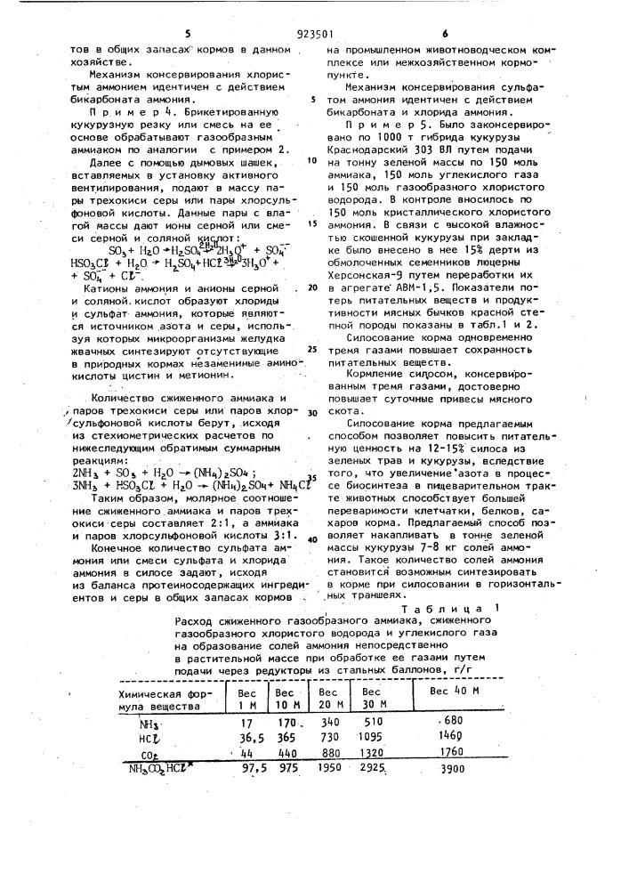 Способ силосования корма (патент 923501)