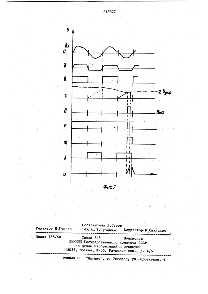 Формирователь управляющих импульсов (патент 1213527)