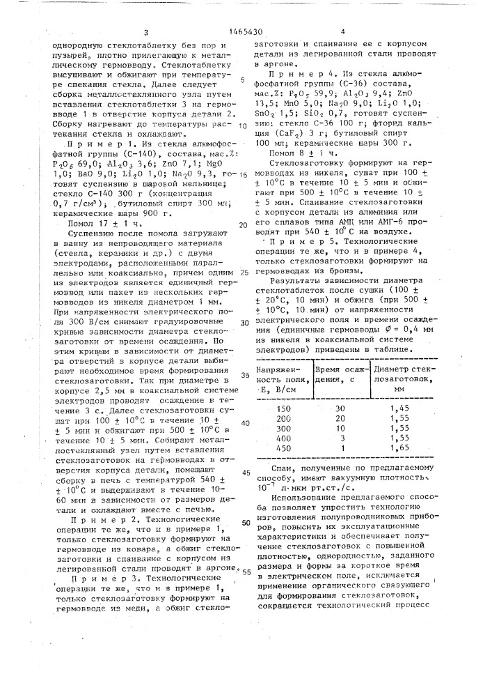 Способ нанесения стекла на металлическую подложку (патент 1465430)