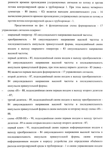 Устройство для определения объемного расхода контролируемой среды в трубопроводе (патент 2367912)