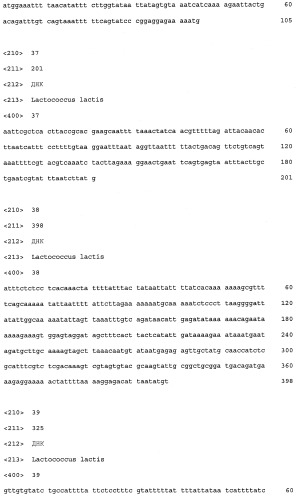 Промоторы lactococcus и их применение: (патент 2495129)