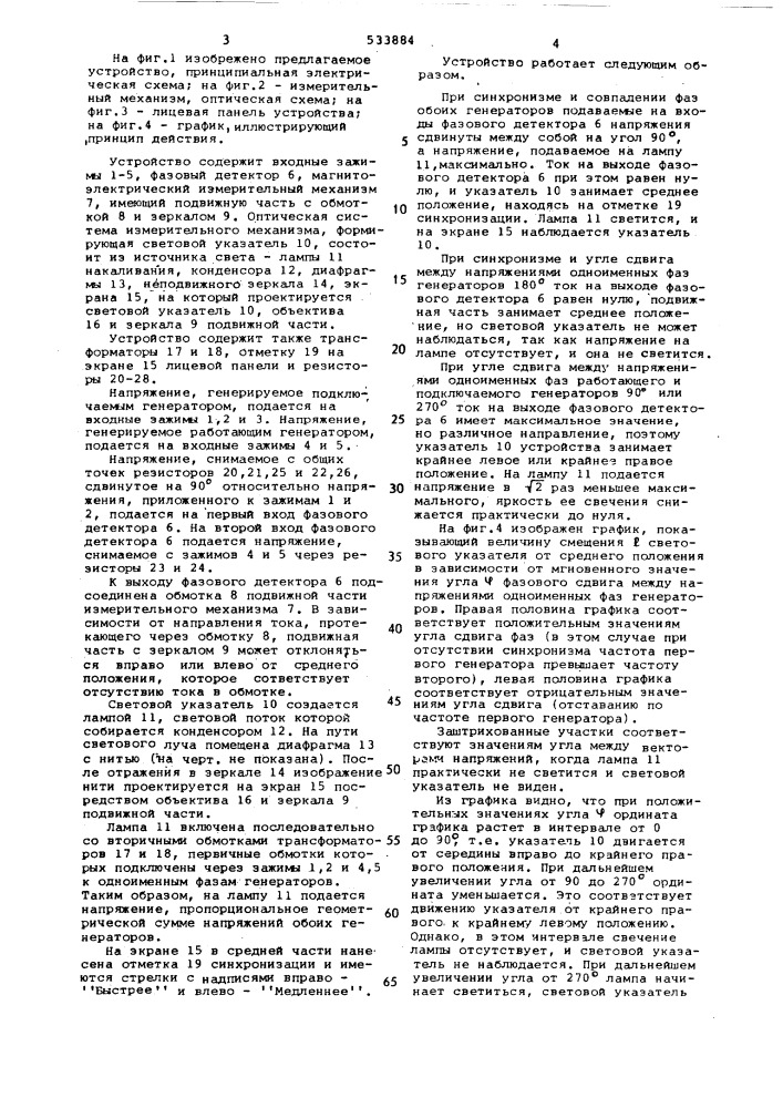 Синхроноскоп (патент 533884)