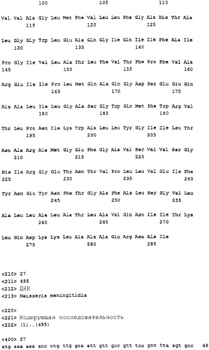 Пептид neisseria meningitidis для терапевтического и диагностического применения (патент 2313535)