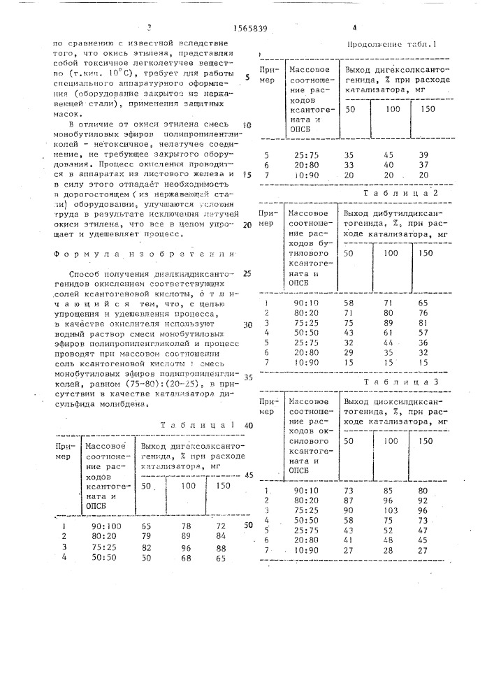 Способ получения диалкилдиксантогенидов (патент 1565839)