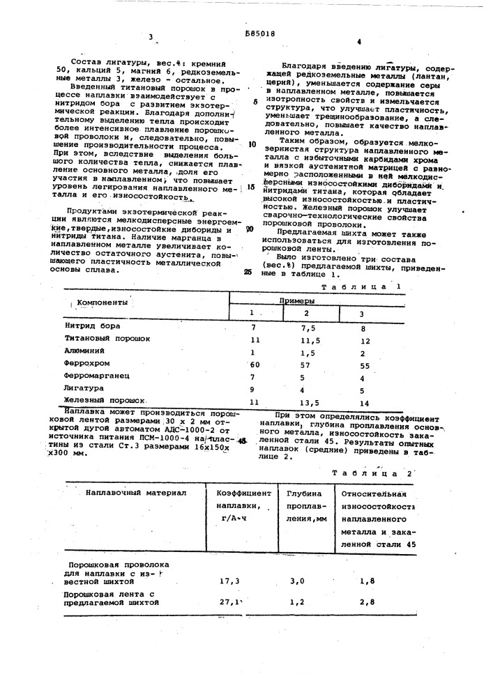 Шихта порошковой проволоки (патент 585018)