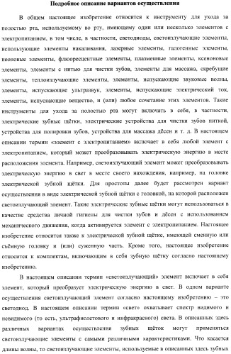 Электрическая зубная щетка, снабженная элементом с электрическим питанием (патент 2368349)