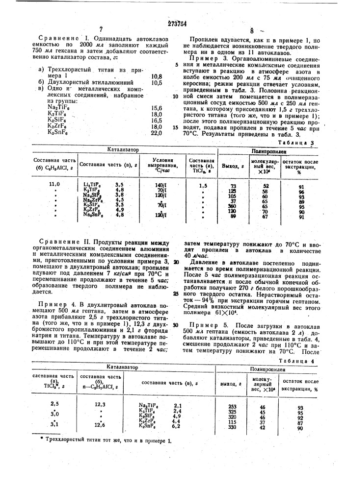 В цсшиения йолиолёфинов (патент 273754)