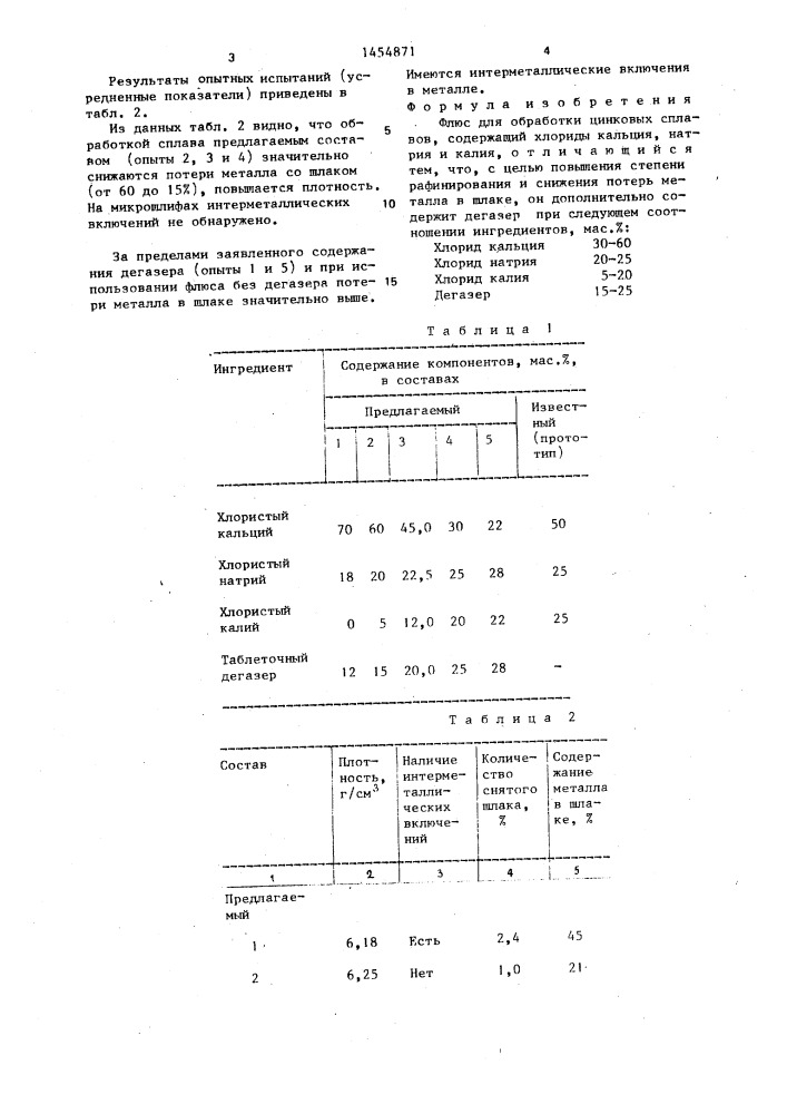 Флюс для обработки цинковых сплавов (патент 1454871)