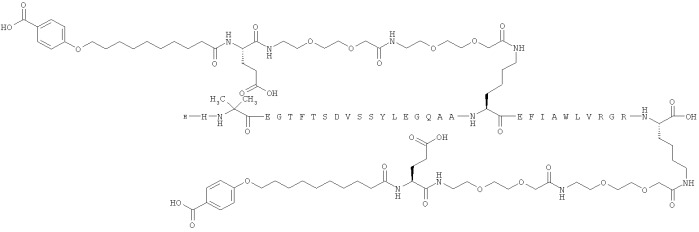 Дважды ацилированные производные glp-1 (патент 2559540)