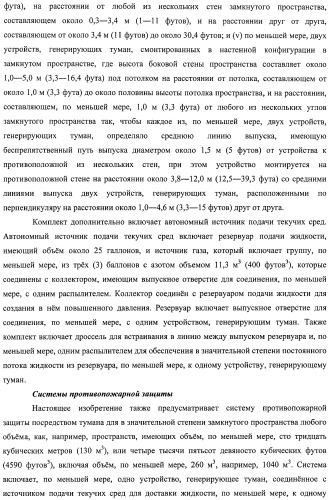 Устройство, системы и способы противопожарной защиты для воздействия на пожар посредством тумана (патент 2476252)