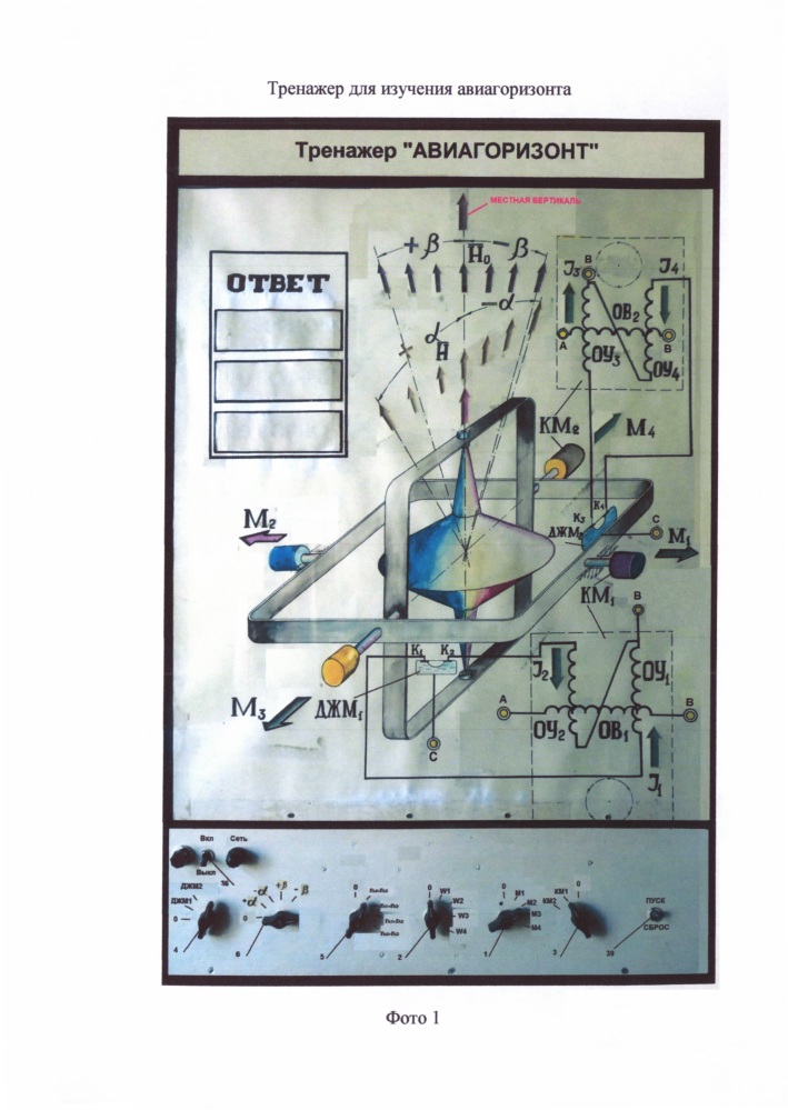 Тренажер для изучения авиагоризонта (патент 2658554)