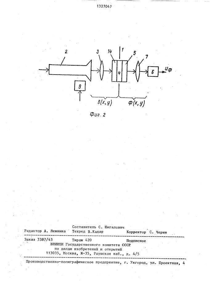Способ коррекции неравномерности сигнала устройств бегущего луча (патент 1327047)