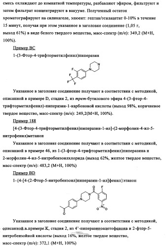 Производные 1-(2-аминобензол)пиперазина, используемые в качестве ингибиторов поглощения глицина и предназначенные для лечения психоза (патент 2354653)