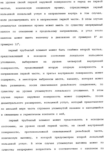 Герметичное трубное соединение с одной или несколькими наклонными опорными поверхностями, выполненное при помощи пластического расширения (патент 2339867)