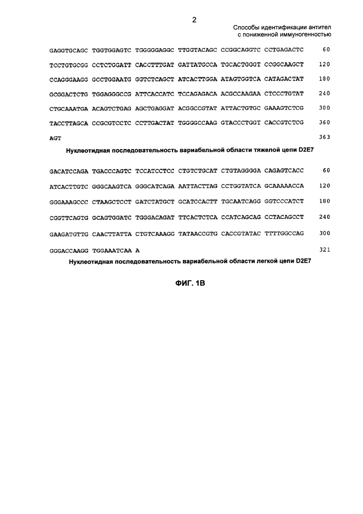 Способы идентификации антител с пониженной иммуногенностью (патент 2648141)