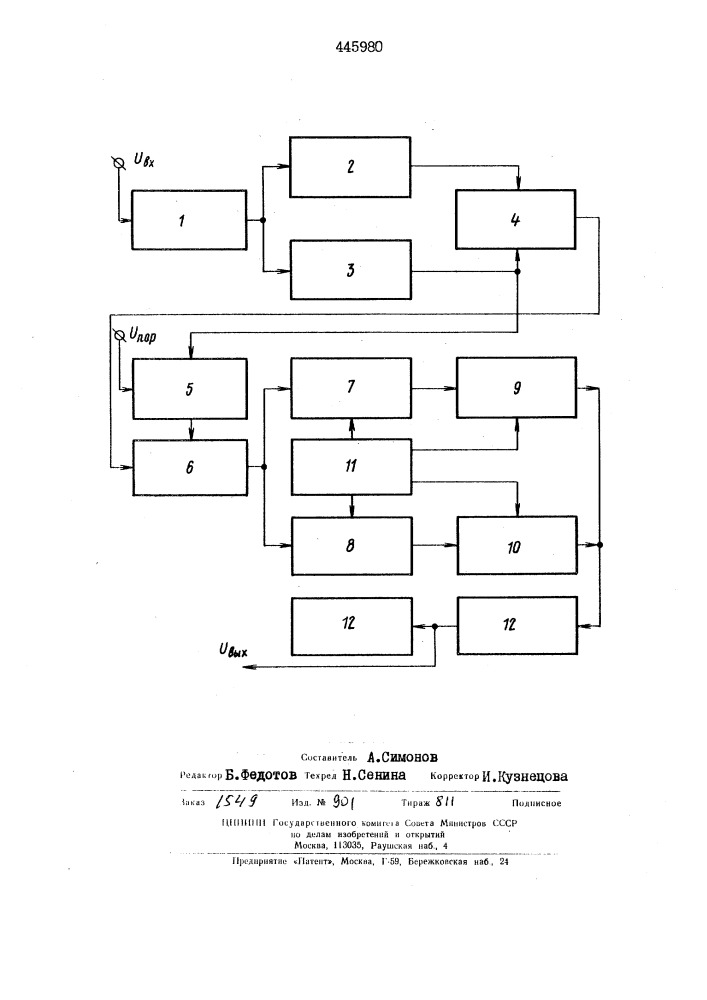 Приемное устройство частотномодулированных сигналов (патент 445980)