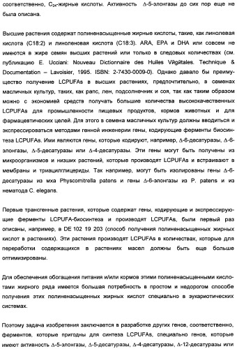 Способ получения полиненасыщенных кислот жирного ряда в трансгенных организмах (патент 2447147)