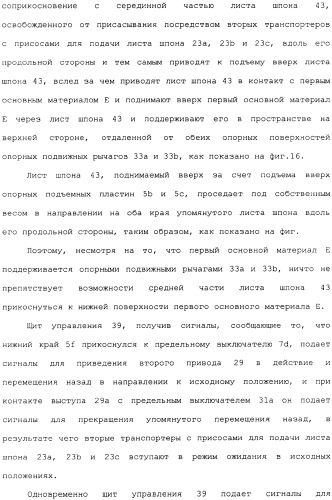 Способ накладывания листов шпона на основной листовой древесный материал (варианты) (патент 2360790)