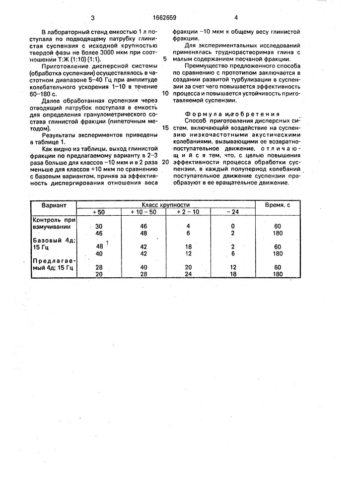 Способ приготовления дисперсных систем (патент 1662659)