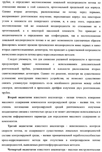 Рентгенофлуоресцентный анализатор компонентного состава и скорости трехкомпонентного потока (патент 2377546)