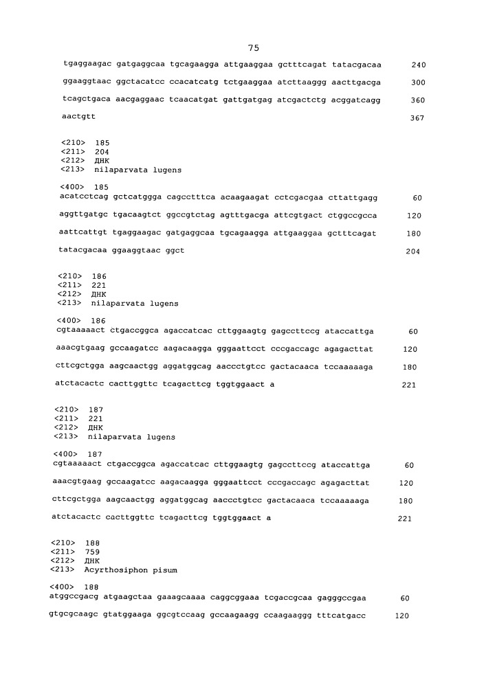 Подавление экспрессии генов у насекомых-вредителей (патент 2665549)